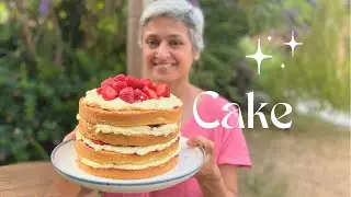 PERFECT SUMMER CAKE | Strawberry rose cake with light sponge and delicious cream | Food with Chetna