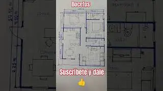 boceto de una Vivienda #planos #home #viralvideo  #sortssorts #bocetos #house #hogar #construction