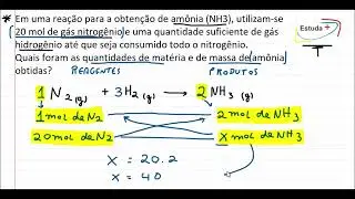 Estequiometria na reação de produção de amônia