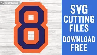 Sport Numbers 8 Svg Free Cut File for Cricut