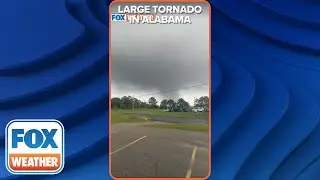 Large Tornado Sweeps Through Abbeville, Alabama