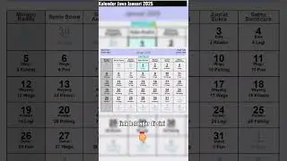 Kalender Jawa Januari 2025