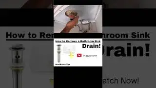 HOW TO REMOVE A BATHROOM SINK DRAIN! One Minute Tips - Home Repairs #shorts