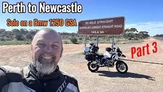 Ep 3 Perth to Newcastle on a BMW GS1250 Riding Australia's Straightest Road on The Nullarbor #viral