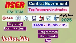IISER / IISc / IIT-M  Admissions 2025 through IAT 2025  #jeemains2025 #jee  #nit #iiser2025 #iat