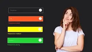 How To Show Password Strength Using HTML CSS And JS | On Website | No Talking | Programmer Mithon