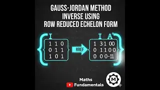 Inverse of a Matrix using Elementary Row Operations- Gauss-Jordan method