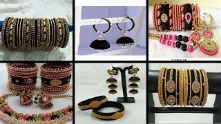 SHALINI'S  LADIES  CORNER  ::: BLACK COLOR THREAD BANGLES  FOR  U .