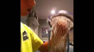 How to string a lacrosse head- shooting strings- U