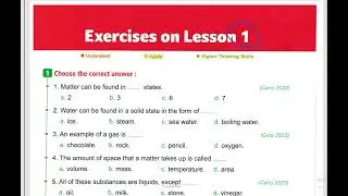 Grade 5 Exercise Lesson 1 Concept 2.1  2026  حل الدرس الاول كونسيبت الرابع سنة خامسة ابتدائي ساينس