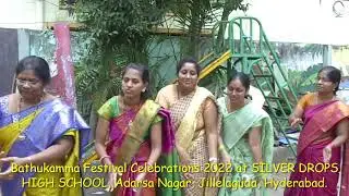Bathukamma Festival Celebrations 2022 at SILVER DROPS HIGH SCHOOL, Adarsa Nagar, Jillelaguda