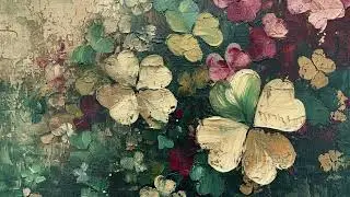 SHAMROCK TV ART WALLPAPER SCREENSAVER BACKGROUND VINTAGE FRAMED TV OIL PAINTING ST PATRICKS DAY