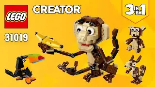 Набор LEGO Creator 3 в 1 &laquo;Лесные животные&raquo; (31019) [272 детали] Плюшевый мишка и белка | Инструкц...
