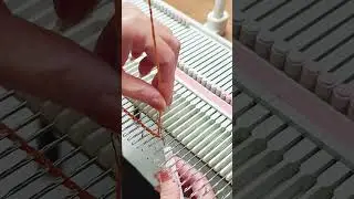 Knitting Machine Cast-on Practice Session#knitting #silverreed #beginnerknitting #fyp