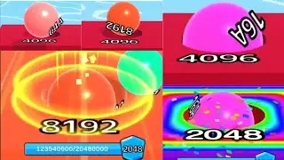 Don't miss multicolor multi effects of Max Level Ball Run 2048 Gameplay
