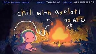 Lofi Axol Radio | NO AI | Original cozy Lofi music and animation to study/work to 🥁🎹🎸🎧
