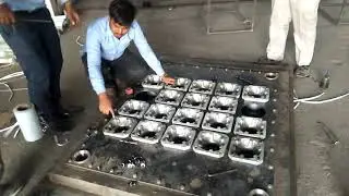 Hop top aluminium casting   table