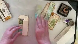 3-way tag using book pages #makearteveryday #junkjournal