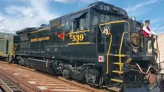 Western Maryland Frostburg Flyer Returning Back to Cumberland station on Railfest 2025