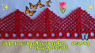 orilla para servilleta #63/ única, diferente y hermosa/ 🌺🌷🌹🐝🐞
