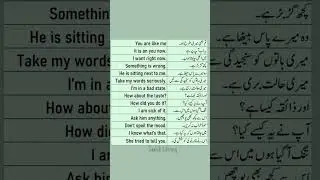 English/ Urdu sentences             #vocabulary #english #dailyenglish #englishurdu #art #sentences
