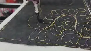 (Music) Bump back feather Verigated Thread free hand fun with feathers by Adria Good