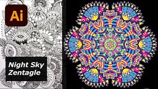 Mindful Meditation with a Zen Night Sky Mandala