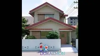 Doraemon house drawing || Nobita house drawing || Japan Doraemon house real.