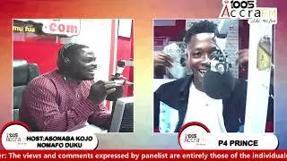 Am not Like any other Rapper, P4 Prince explained on Accra 100.5 FM with Asonaba
