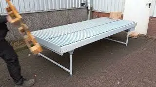 Vrijlopende rollenbaan AMI ARF50-130 | 1200 mm breed | Gebruikte rollenbaan 123rollenbaan.nl