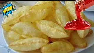 البطاطس المقليه المنفوخه بطريقه جديده سهله وسريعه/البطاطس المقرمشه