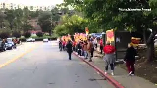 Nurses at Kaiser Permanente Medical Center in San Rafael picket during day one of two-day strike.