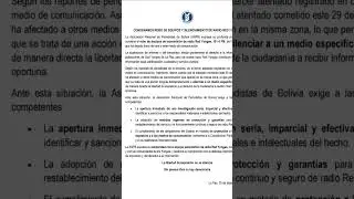 *CONDENAMOS ROBO DE EQUIPOS Y SILENCIAMIENTO DE RADIO RED YUNGAS