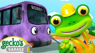 Bobby the Bus Goes Electric ⚡🔌 | Gecko's Garage 3D | Robot Cartoons for Kids | Moonbug Kids