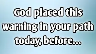 📃 God placed this warning in your path today, before&hellip;