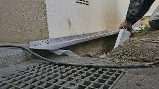 Lábazati indító profil rögzítése, ablakáva másodolása!
