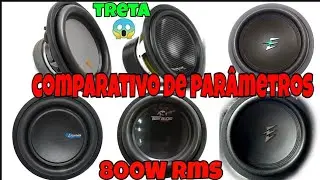 É Treta - Comparativo 800WRMS: Powervox, Protech, Tiger, Zetta, Evok (Parâmetros)