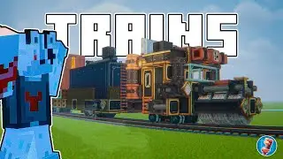 Minecraft Create Mod Trains Tutorial! | Guide - How to use trains | 3zkMC