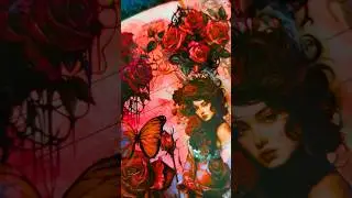 Relaxing Junk Journal with Vintage Dark Red Roses