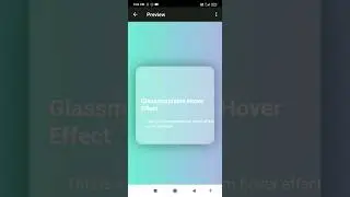 Glassmorphism Hover Effect  || CSS||