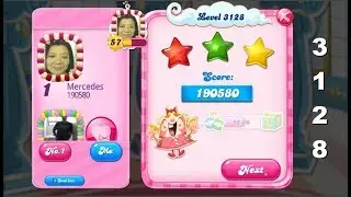Candy Crush Saga 3128   |   3-Star ⭐⭐⭐   |   ONE TRY   |   SUPER SUGAR CRUSH!