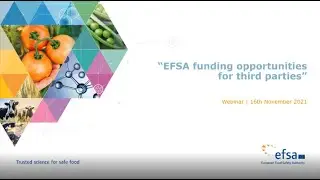 Webinar: EFSA funding opportunities for third parties