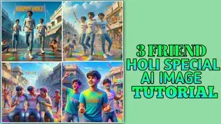Viral Instagram Trending 3Friends Holi Special Ai image Kaise Banaye|| Technical Moon 87