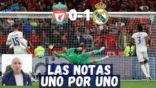 COURTOIS, BENZEMA, KLOPP, ANCELOTTI...LAS NOTAS UNO POR UNO LIVERPOOL-REAL MADRID FINAL DE CHAMPIONS