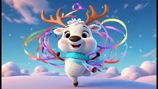 Reindeer Ribbon Wiggle Walk | Christmas Nursery Rhyme | Kids Songs | Baby Music