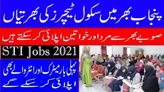 Sti teacher jobs 2021 | Punjab educator jobs 2021  | school teacher internee jobs 2021