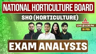 NHB SHO Exam Analysis 2024 | NHB Senior Horticulture Officer Asked Questions & Cut-Off