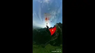 Every heart toward the five-star red flag surging! Chinese wingsuit flying athlete Zhang Shupeng wi