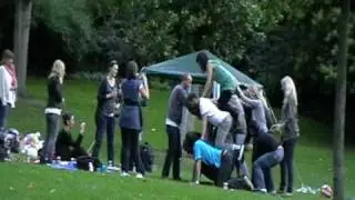 People PYRAMID in the Regent's Park LONDON uk