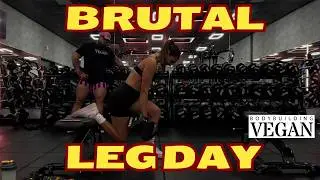 Coach Thebodybuildingvegan & Client Mya | Brutal VEGAN Leg Day @ TLF Gym&nbsp;| Hack&nbsp;Squats